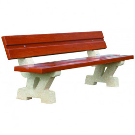 Banc béton aspect bois Kava