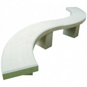 Banquette courbe béton Kiwi