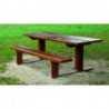 Table béton aspect bois Garou aménagement extérieur
