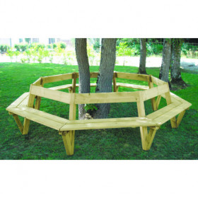 Banc circulaire bois Bosse