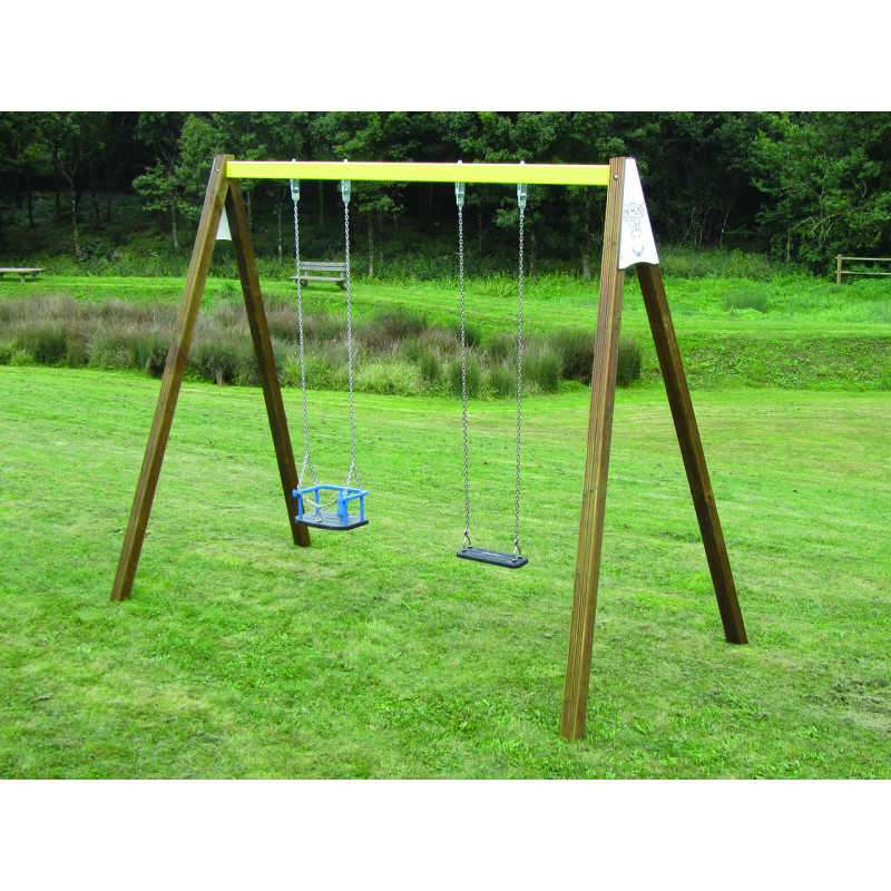 Portique Jim 2 balançoires jeux et sports