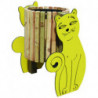 Poubelle bois Dragon et chat