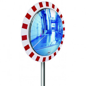 Miroir inox rouge et blanc