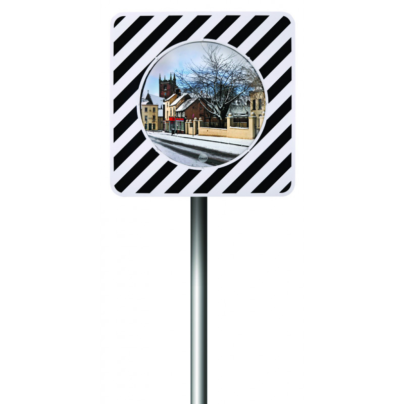 Miroir d'agglomération anti-buée et givre signalisation