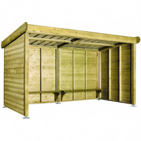 Abri bus en bois Troène