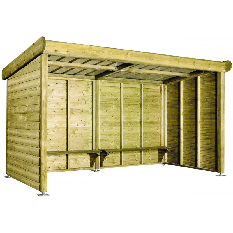 Abri bus en bois Troène aménagement extérieur Abri bus en bois Troène aménagement extérieur
