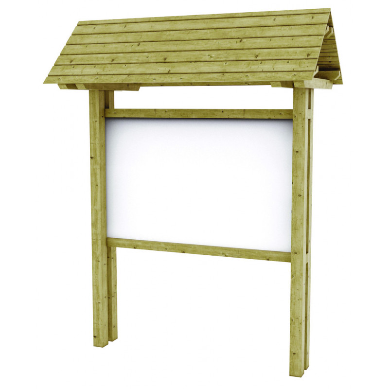 Panneau affichage bois extérieur Madera communication