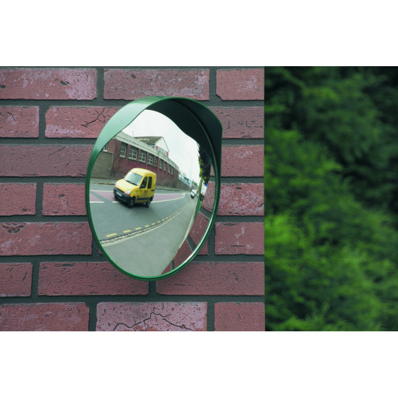 Miroir routier avec casquette signalisation Miroir routier avec casquette signalisation