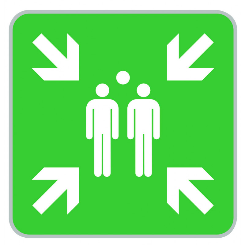 Panneau point de rassemblement signalisation Panneau point de rassemblement signalisation