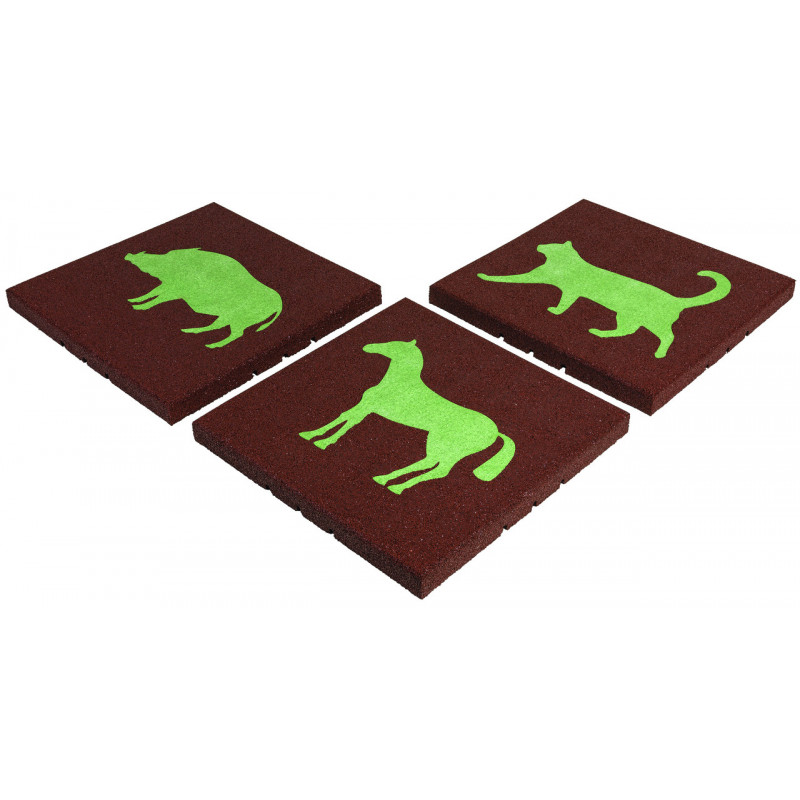 Dalles amortissantes extérieures avec motifs Dalles amortissantes extérieures avec motifs