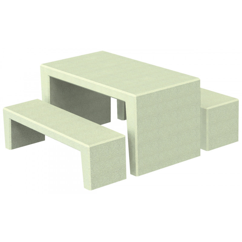Table pique nique en béton Amandier aménagement extérieur