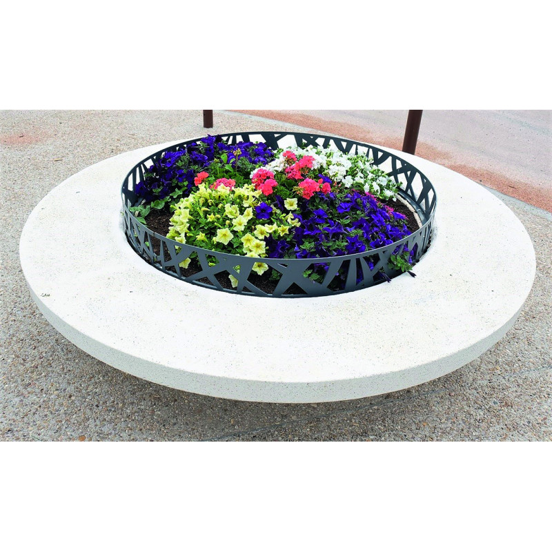 Bac à fleurs béton rond Gainier aménagement extérieur Bac à fleurs béton rond Gainier aménagement extérieur