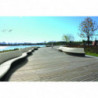 Banc design béton Ginkgo aménagement extérieur