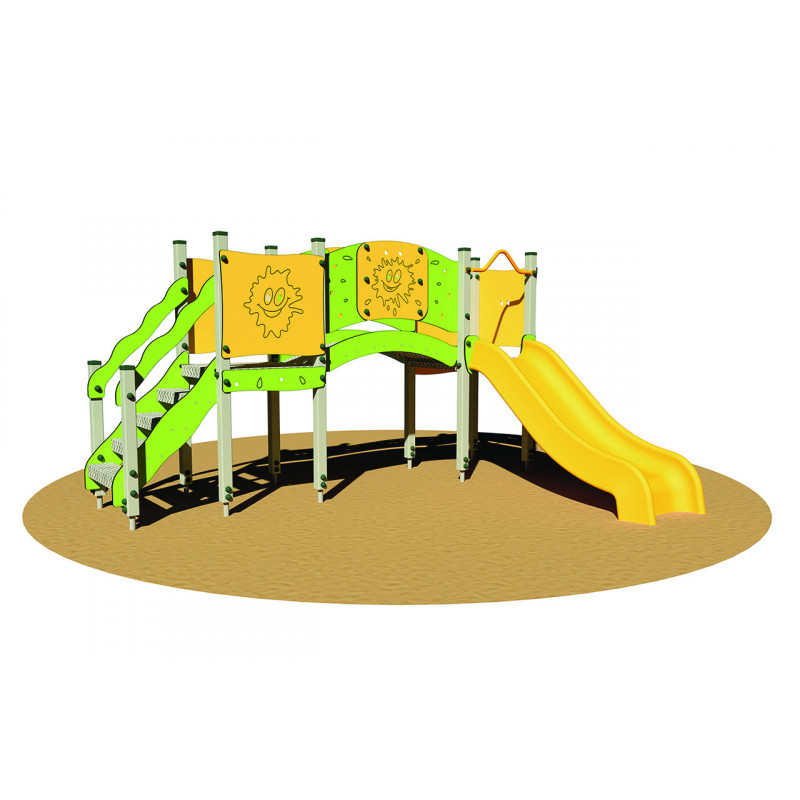 Toboggan Trobon avec passerelle jeux et sports Toboggan Trobon avec passerelle jeux et sports