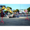 Barrière de chantier en acier extensible signalisation