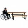 Table extérieur acier et bois Aldrovanda aménagement extérieur