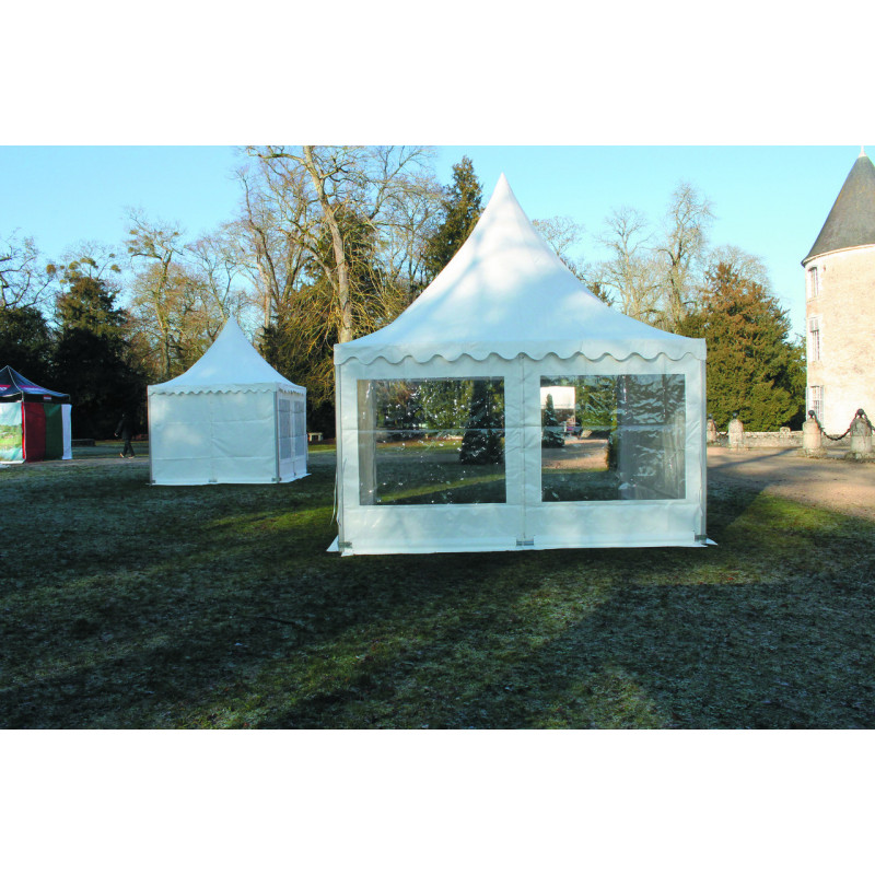 Abri 4 x 4 m + rideaux fenêtre Cristal Abri 4 x 4 m + rideaux fenêtre Cristal
