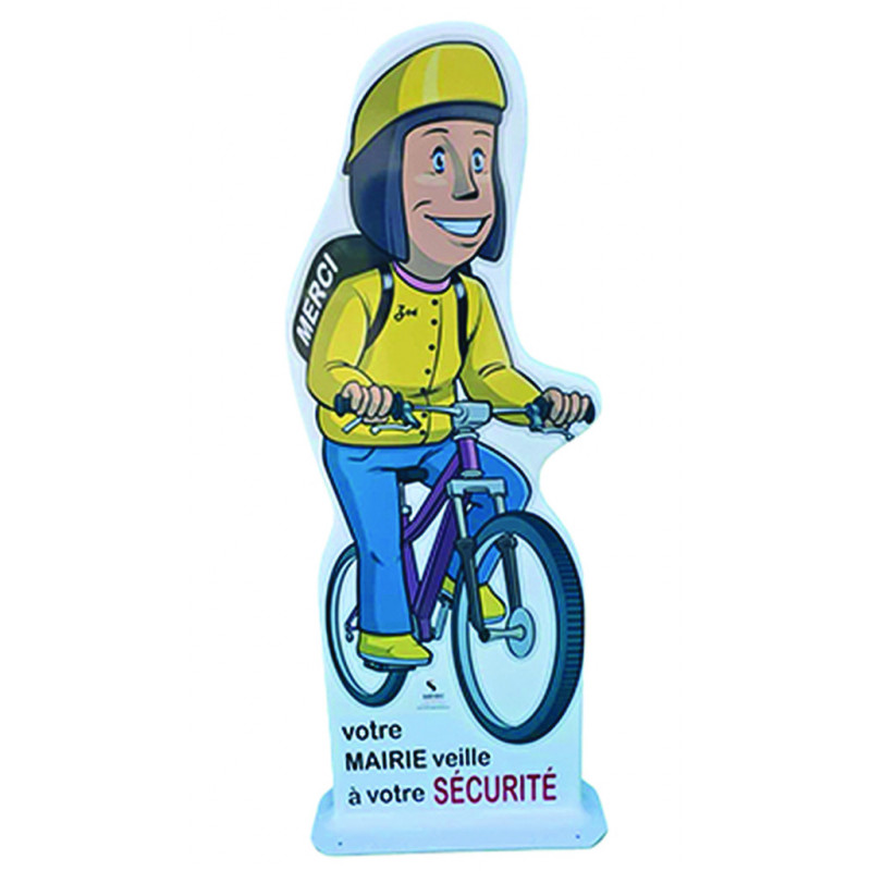 Figurine passage piéton Écolier vélo Figurine passage piéton Écolier vélo