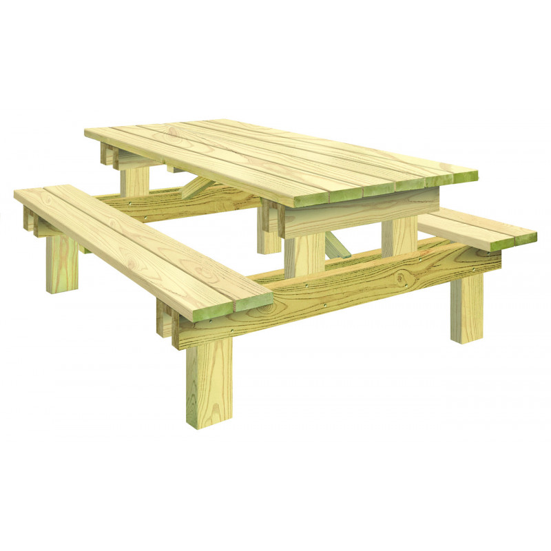 3 tables pique nique en bois Arc