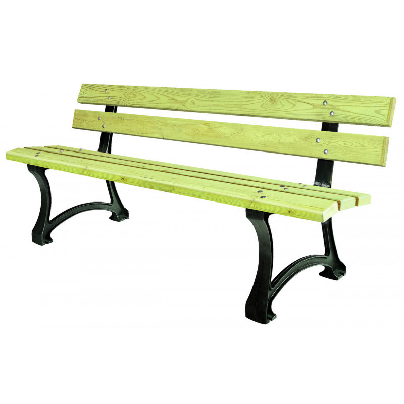 Sémio destockage :  bancs de ville bois et fonte