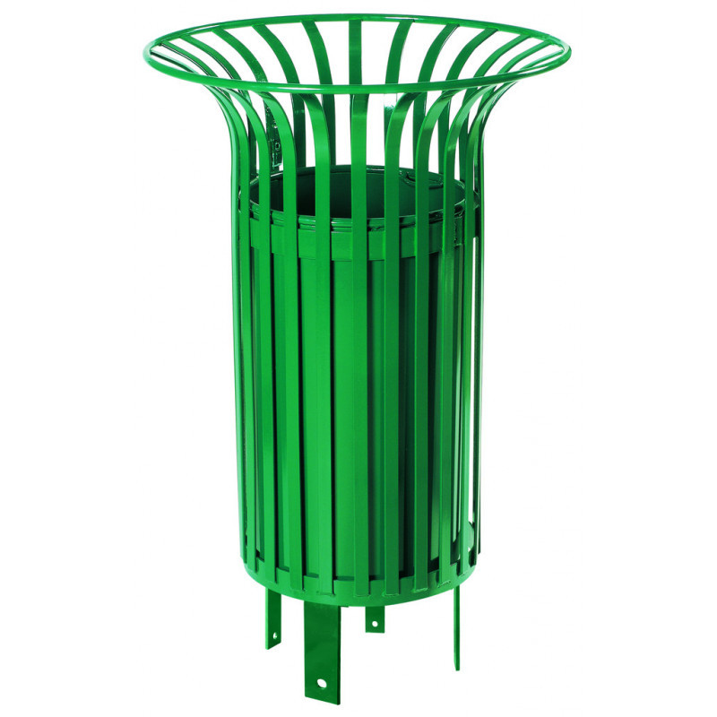 DESTOCKAGE SEMIO : Lot de 5 corbeilles extérieure acier Filao aménagement urbain