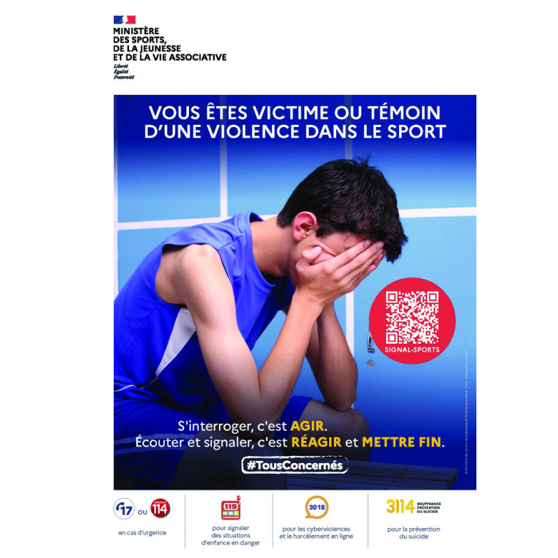 Panneau signalétique Violence dans le sport