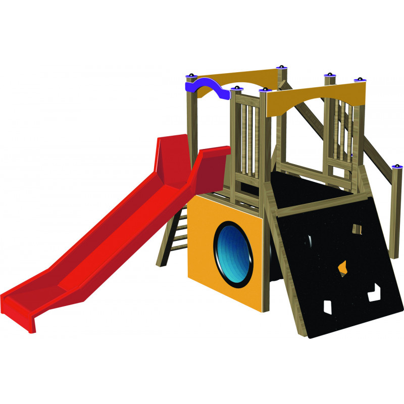 Jeu extérieur Choupinette bois avec toboggan jeux et sports