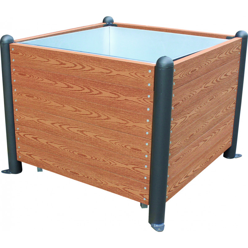 Jardinière espace public Pusicat lames compact