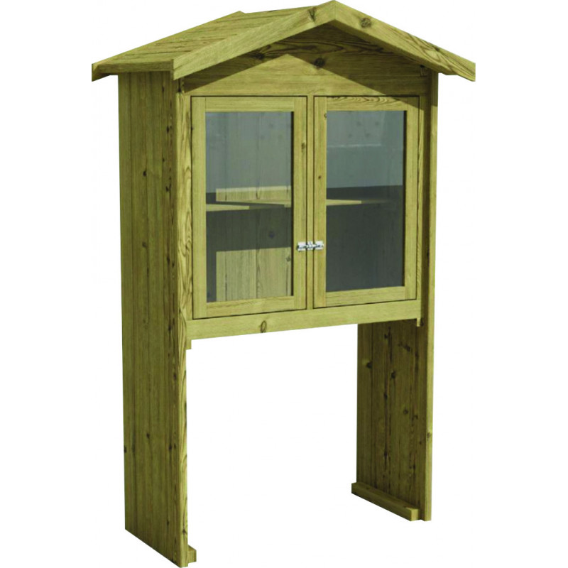 Boite à livres sur pieds toit double pente