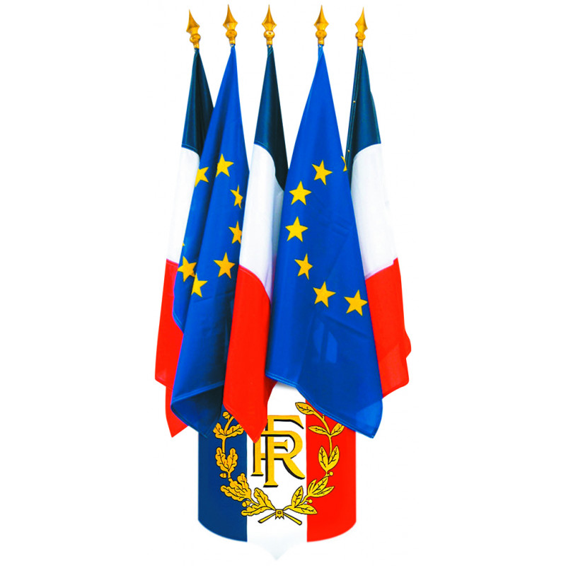 Offre SEMIO: 1 écusson porte-drapeau + 5 drapeaux signalisation