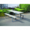 3 tables de pique-nique lames recyclées Role