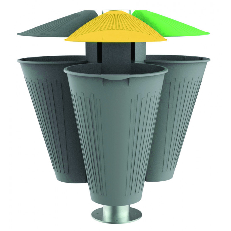 3 poubelles de tri Marguerite