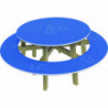 Table pique-nique ronde Bruno jeux et sports