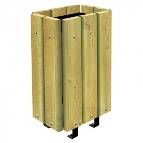2 poubelles en pin Éléo