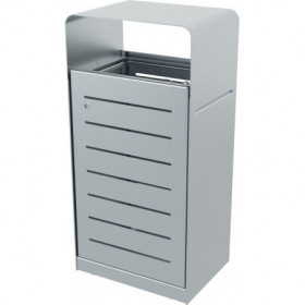 Corbeille de ville inox Tilia