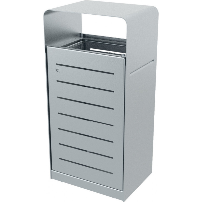 Corbeille de ville inox Tilia