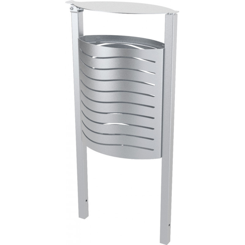 Corbeille extérieure inox brossé Betula