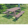Table de pique nique recyclée Rubane montée
