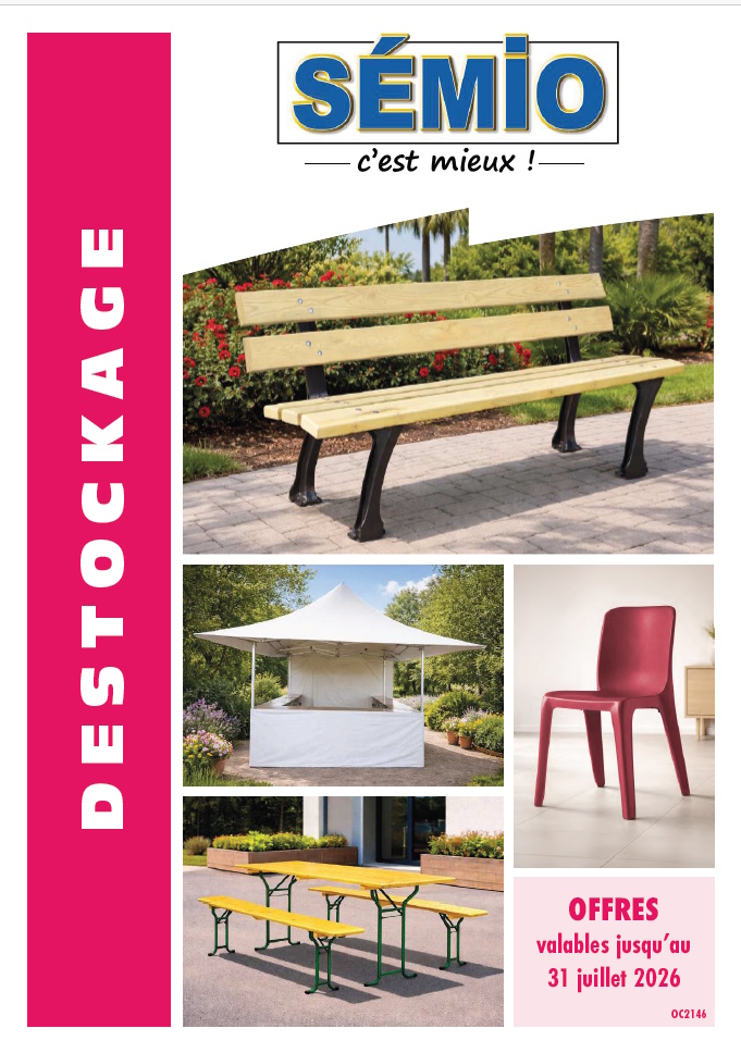 Mobilier collectivité en promotion